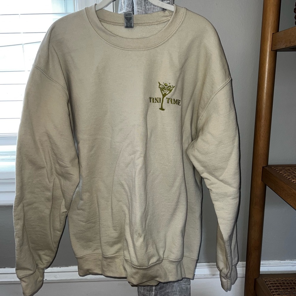 Custom embroidered Tini Time crewneck sweatshirt